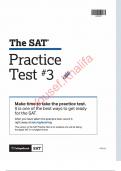 The SAT® Practice Test #3 with complete solution