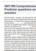 VATI RN Comprehensive Predictor questions and answers