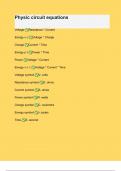 Physic circuit equations