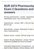 NUR 2474 Pharmacology Exam 2 Questions and answers.