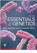 TEST BANK FOR ESSENTIALS OF GENETICS 10TH EDITION BY WILLIAM KLUG, CHARLOTTE SPENCER, DARREL KILLIAN