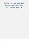 BSC10E1 Version- v1.0 MAR Business Correspondence STUDENT WORKBOOK