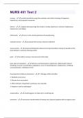 NURS 451 Test 2  latest questions and answers all are correct graded A+