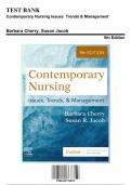 Test Bank: Contemporary Nursing Issues  Trends & Management, 9th Edition by Barbara Cherry - Chapters 1-28, 9780323776875 | Rationals Included