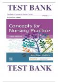 Test bank of Concepts for Nursing Practice 3rd Edition by Jean Foret Giddens, ISBN: 9780323581936 |All Chapters Covered||Complete Guide A+|