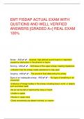 EMT FISDAP ACTUAL EXAM WITH QUSTIONS AND WELL VERIFIED ANSWERS [GRADED A+] REAL EXAM 100%