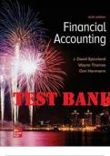TEST BANK FOR FINANCIAL ACCOUNTING 6TH EDITION BY SPICELAND, THOMAS, HERRMANN 2022.