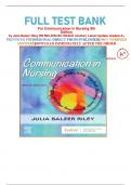  Communication, Concepts, and Skills for Nursing Test Banks, Riley,  Williams |LATEST Edition| All Chapters included |Crazy deal|
