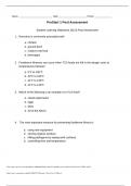 Prostart 1 Post Test Student Learning Objectives (SLO) Post Assessment