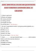 AESC 2050 FINAL EXAM 160 QUESTIONS AND VERIFIED ANSWERS 2024. A+ GRADED