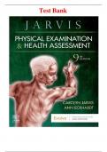 Test Bank for Jarvis Physical Examination and Health Assessment, 9th Edition