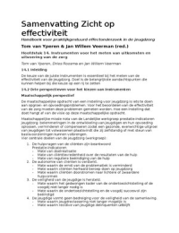 Samenvatting Zicht op effectiviteit (H14&15)