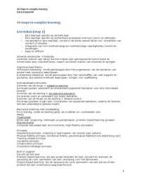 Samenvatting Ten steps to complex learning