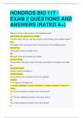 HONDROS BIO 117 - EXAM 2 QUESTIONS AND ANSWERS (RATED A+)