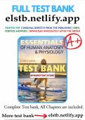 Test Bank For Essentials of Human Anatomy and Physiology 12th Edition by Marieb