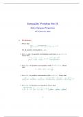 Inequality Problem Set II