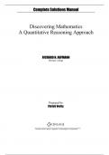 Buy Official© Solutions Manual for Discovering Mathematics A Quantitative Reasoning Approach, Aufmann