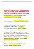 NCMA CPCM| CONTRACT MANAGEMENT BODY OF KNOWLEDGE TEST BANK WITH CORRECT ANSWERS| LATEST UPDATED