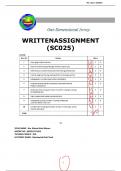 Written assignment with answer sc025 KML
