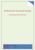 IOP3703 Exam Prep - Summary Career Psychology