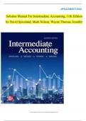 Complete Solution manual for Intermediate Accounting 11th Edition by David spiceland, Mark Nelson, Wayne Thomas Jennifer. ALL CHAPTERS COVERED WITH THEIR ANSWERS