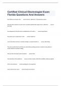 Certified Clinical Electrologist Exam Florida Questions And Answers