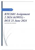 BTE2601 Assignment 2 2024 (619951) - DUE 21 June 2024