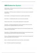 HBS Endocrine System Questions And Answers Graded A+