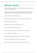 HBS UNIT 4 REVIEW QUESTIONS AND ANSWERS GRADED A+