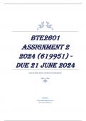 BTE2601 Assignment 2 2024 (619951) - DUE 21 June 2024