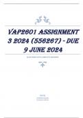 VAP2601 Assignment 3 2024 (556267) - DUE 9 June 2024