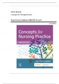 TEST  BANK for Concepts for Nursing Practice, 3rd Edition