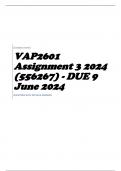 VAP2601 Assignment 3 2024 (556267) - DUE 9 June 2024