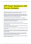 CPP Exam Questions with Correct Answers