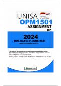 OPM1501 ASSIGNMENT 02..UNIQUE NUMBER -839194 CLOSING DATE: FRIDAY 21 JUNE 2024, 11:00 PM