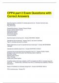 CPPA part 2 Exam Questions with Correct Answers