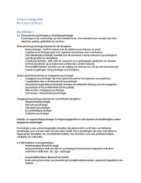 Samenvatting Arbeids- en organisatiepsychologie