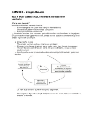 Onderwijsgroepen Zorg in theorie