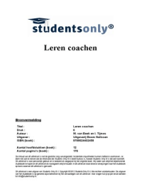 Samenvatting Leren coachen