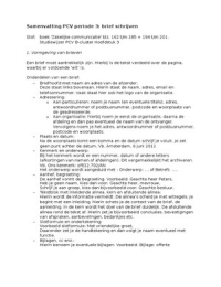 Samenvatting PCV periode 3: brief schrijven