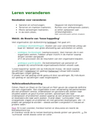 Samenvatting Leren Veranderen