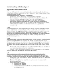 Samenvatting Tekstanalyse I hf 1 t/m 4