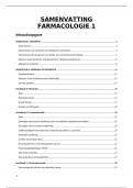 Samenvatting -  Farmacologie (E06Y1A), Deel 1