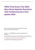 TNCC Final Exam Test 2024 Open Book Updated Questions with Verified 