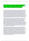 The Thorax and Lungs Chapter 8 Test with A Graded Solutions 
