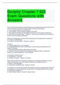 Dunphy Chapter 7 623 Exam Questions with Answers 