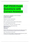 FNP PEDS Exam Questions with Correct Answers 