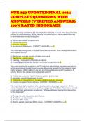 NUR 257 UPDATED FINAL 2024 COMPLETE QUESTIONS WITH ANSWERS (VERIFIED ANSWERS) 100% RATED HIGHGRADE 