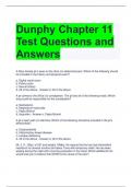 Dunphy Chapter 11 Test Questions and Answers 