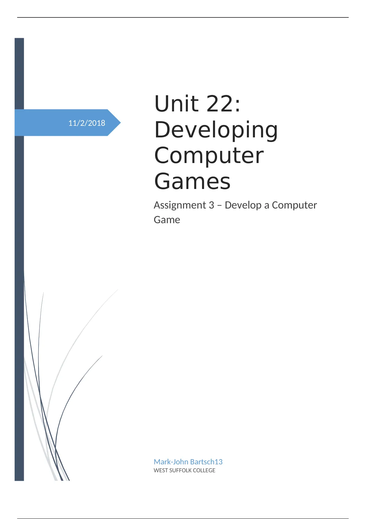 unit 14 computer games development assignment 2